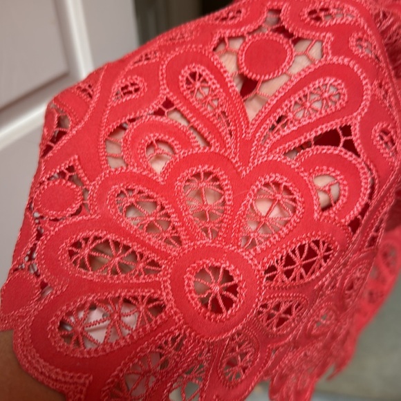 Shoshanna Midnight Strapless Coral Lace Dress size 12 brand new with tags. Saks - Picture 5 of 10